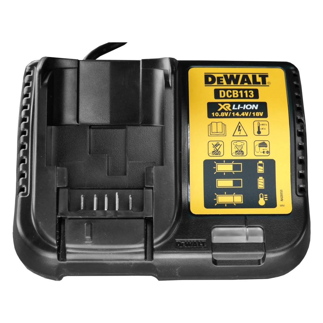 DeWalt DCB113 Battery Charger Works with 10.8V, 14.4V & 18V XR Li-ion Batteries