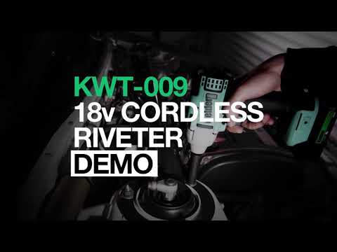 Kielder KWT-009-04 - 18V TYPE18 Brushless Cordless Riveter/Rivet Gun Kit, 2 x 5.0Ah Li-ion TYPE18 Battery, Charger & Case