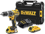 DeWalt DCD796D2 XR Brushless Combi Drill Kit, 2 x 2.0Ah Batteries, Charger &  TSTAK Case