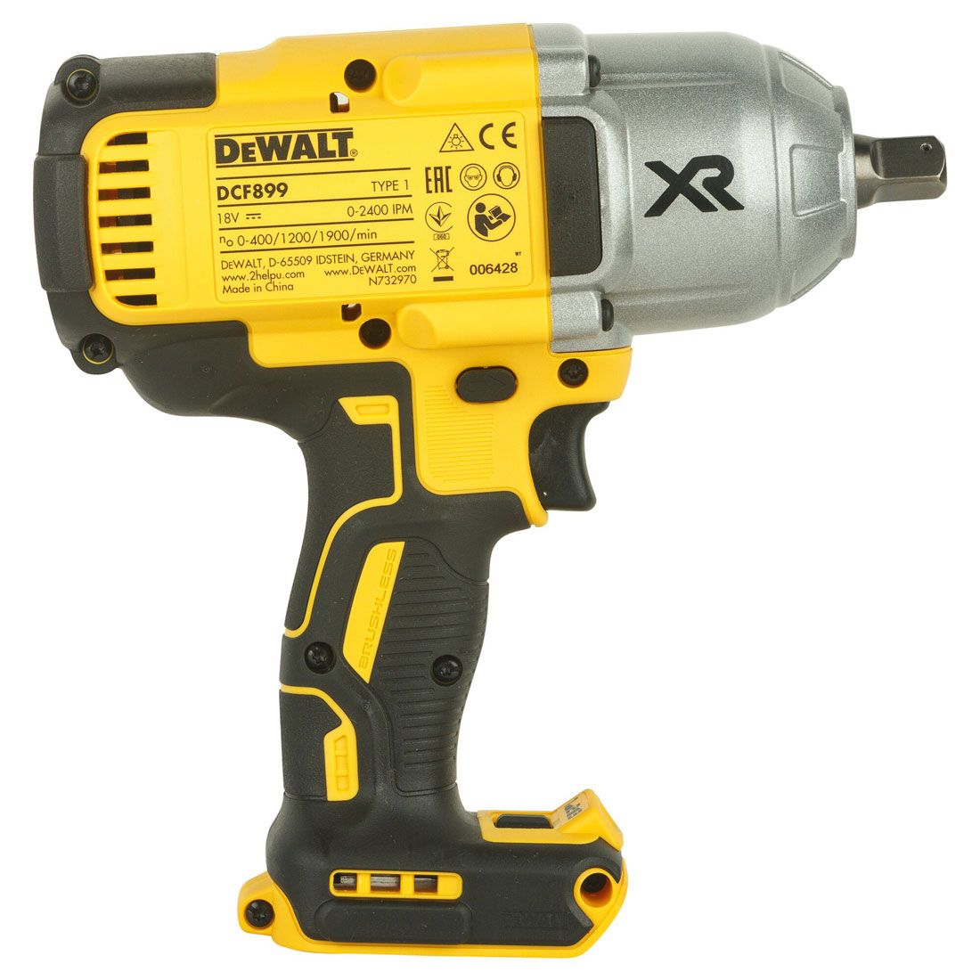 DeWalt DCF899P2-GB XR 18V Brushless 3 Speed High Torque Impact Wrench with 2 x 5Ah Batteries & Carry Case