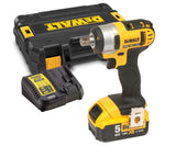 DeWalt DCF880P1-GB - XR Compact Impact Wrench 18 Volt with 1 x 5.0Ah Li-ion Battery, charger and case