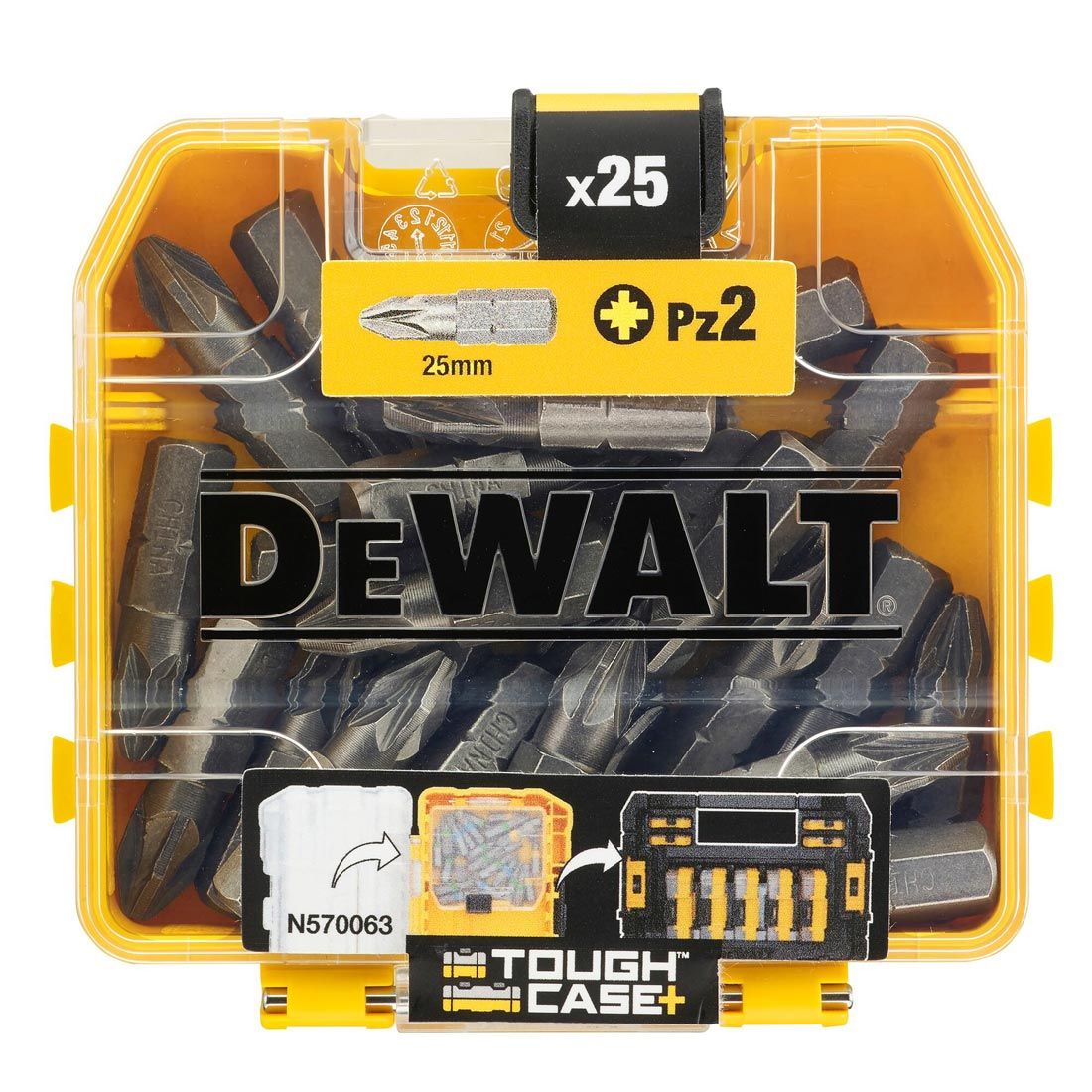 DeWalt Impact Screwdriver Bit Set 25 x PZ2 25 Piece in Tic Tac Box