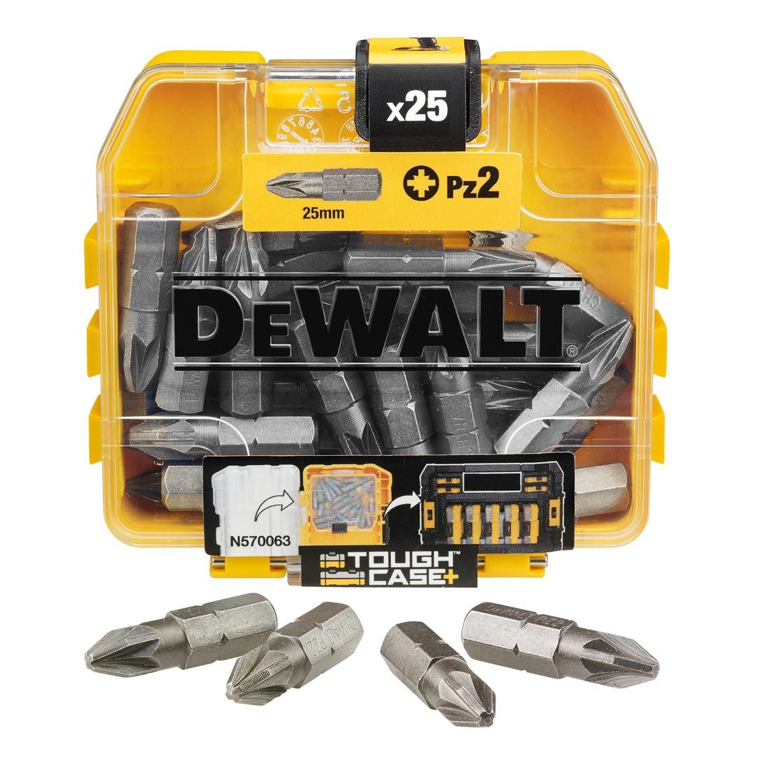 DeWalt Impact Screwdriver Bit Set 25 x PZ2 25 Piece in Tic Tac Box