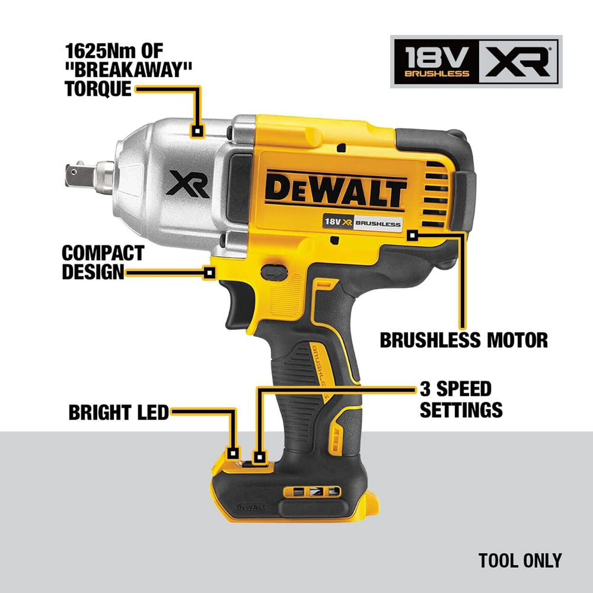 DeWalt DCK2088P2T XR Brushless Impact Twin Kit (DCF899 Impact Wrench + DCF887 Impact Driver + 2 x 18V 5.0Ah Li-ion, DCB115 Charger & TSTAK VI Case)