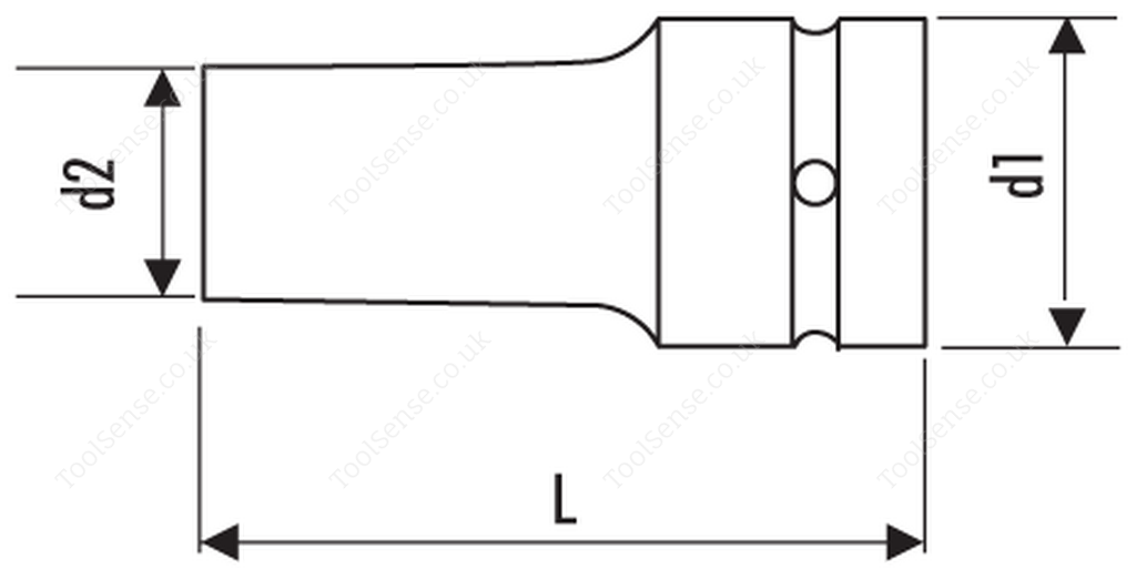 Expert by Facom E113599B 1/2" Long Impact Socket - 11mm