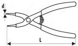 Expert by Facom E117915B Straight Internal Circlip Plier