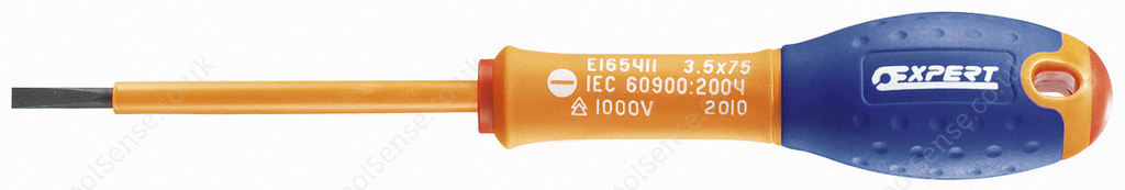 Expert by Facom E165411B 1000V Insulated Slotted Screwdriver - 3.5 X 75