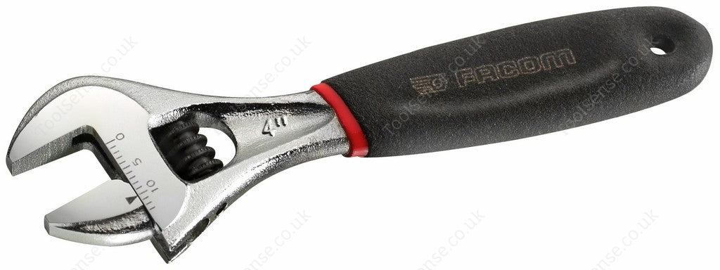 Facom 113A.4CG 4" Adjustable CHROME Wrench With COMFORT Grip Handle
