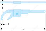 Facom 115A Adjustable Hook Wrench 10 - 50mm.