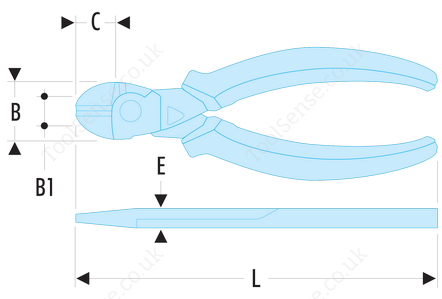 FACOM 192.14CPEF FLUORESCENT TOOLS DIAGONAL CUTTING PLIERS-JAW CAPACITY 1.4MM