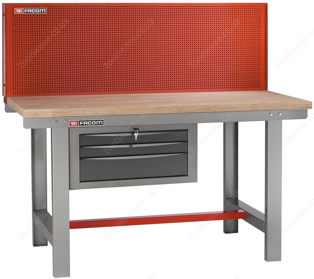 Facom 2245.PVAT3 1.5M Long Work BENCH With PERFORATED PANEL