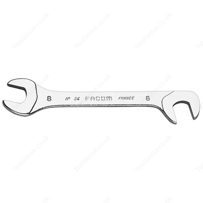 Facom 34.10 - 10mm MIDGET Wrench With Open ENDS AT 15 And 75 DegreeS