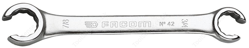 Facom 42.11/16X3/4 FLARE Nut Wrench - 11/16 X 3/4 AF - BI-Hexagon (12 Point)