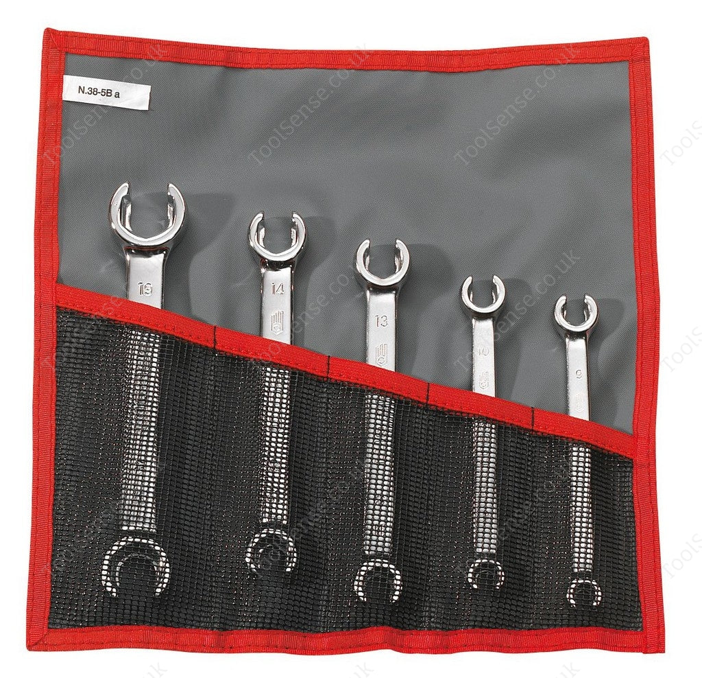 Facom 43.JE5T 5 Piece FLANGED FLARE Nut Wrench Set.