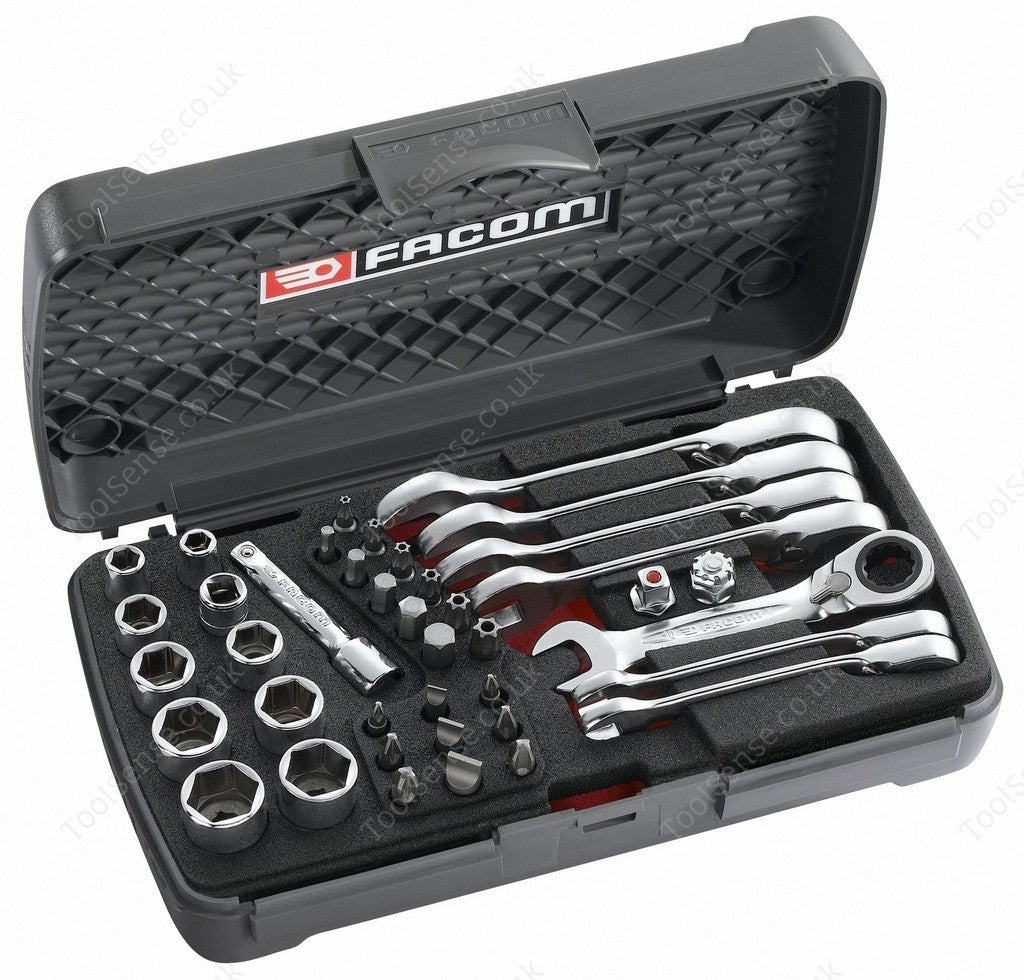 Facom 467S.Box ULTRA Compact Metric Wrench, Socket And Bit Set