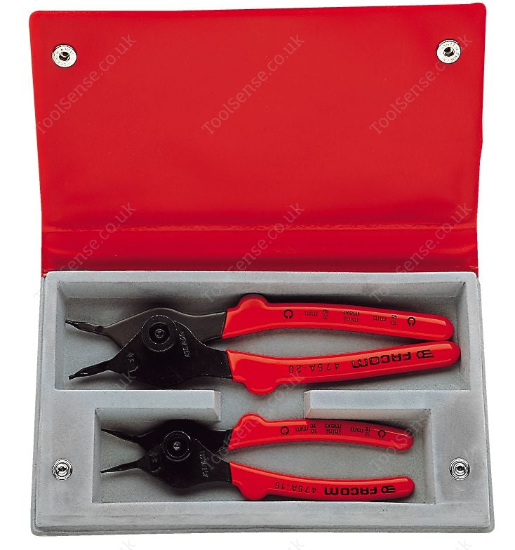 FACOM 475A.J1 2 PIECE REVERSIBLE PLIER SET - 10-22MM AND 18-63MM CAPACITY