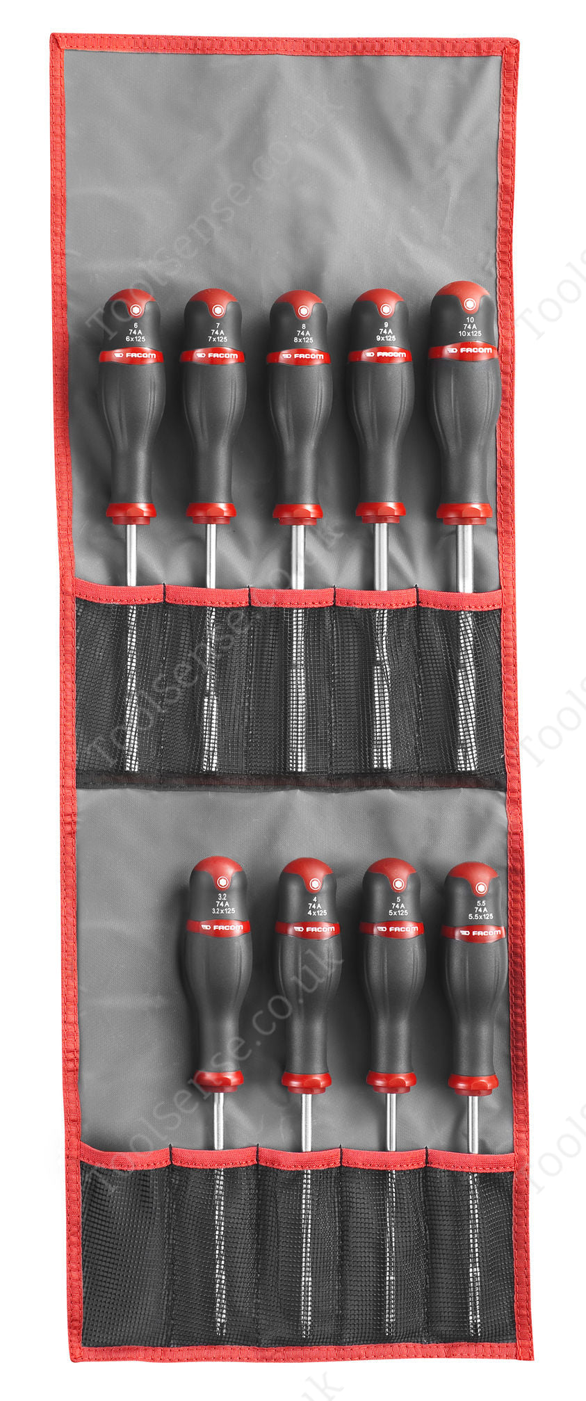 Facom 74A.JL9 74A - Forged Socket Wrenches Set With Metric Screwdriver Handle