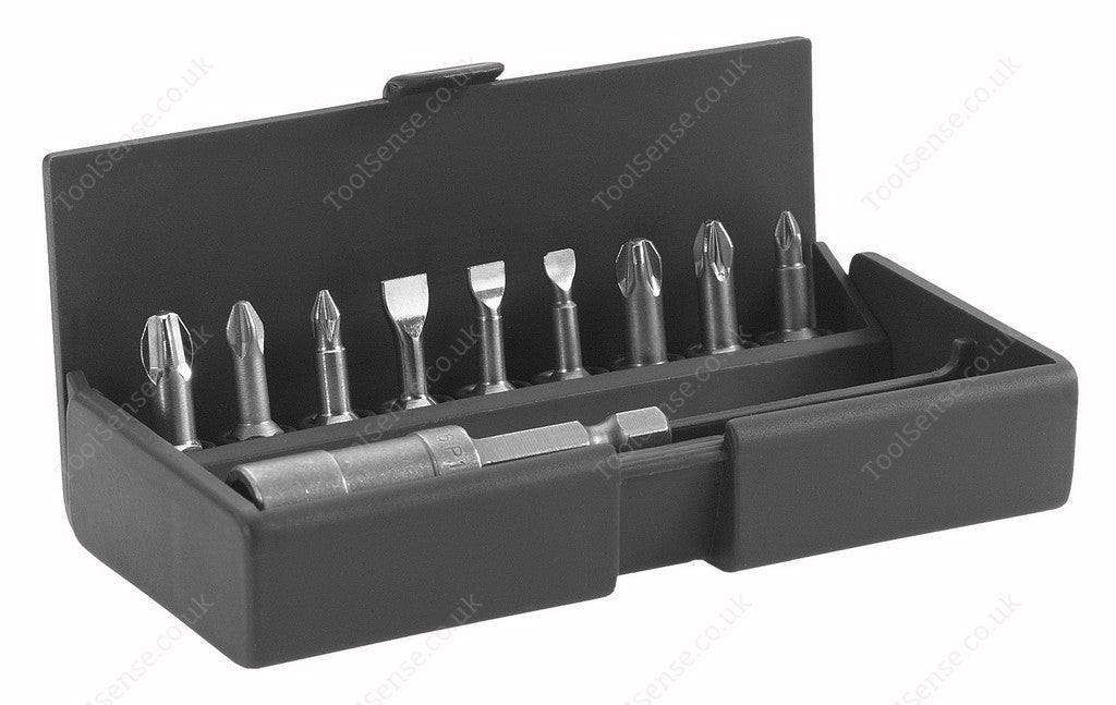 Facom AME.B4 Set OF 9 Bits And Bit Holder - Slotted,Phillips, Hexagon