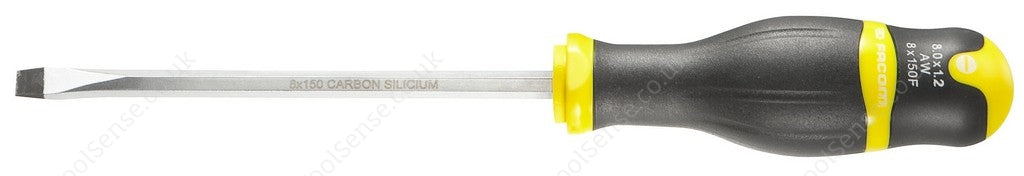 Facom AW8X150F Fluorescent ToolS Hexagonal ( Hex / Hexagon SHAFT Slotted ( Flat / Flathead  / SLOT Head Screwdriver 8 X 150mm