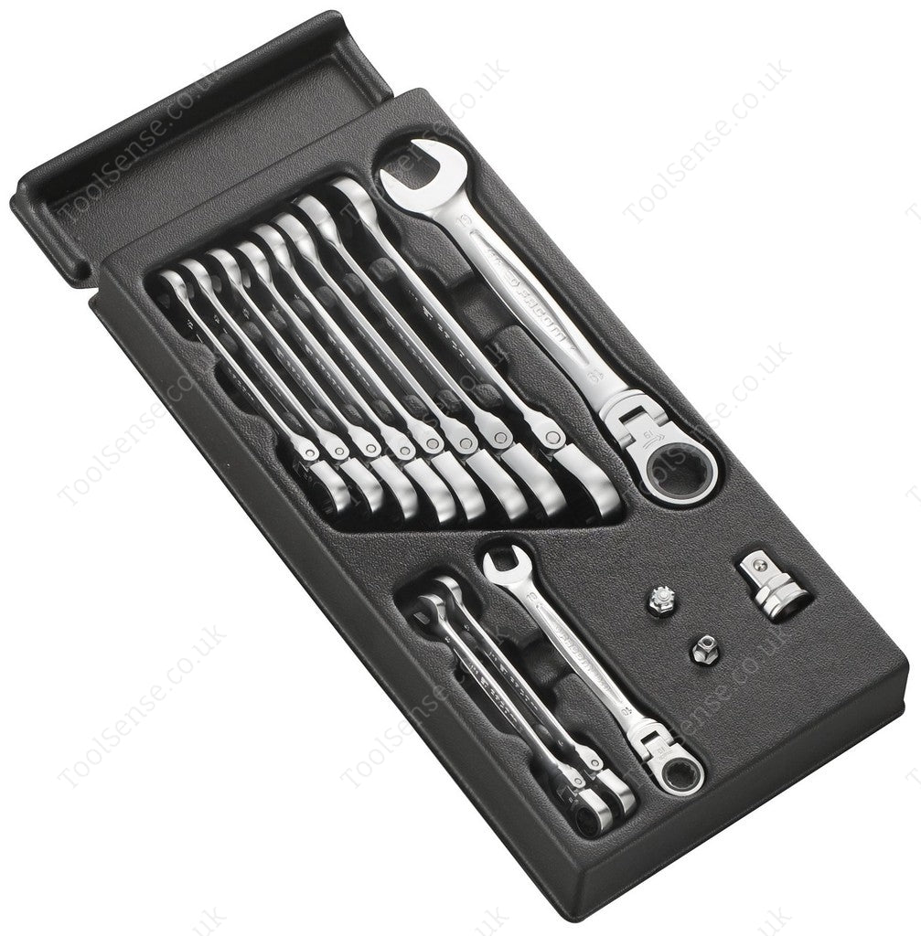 Facom MOD.467FJ12 12-Piece Module OF Hinged Combination Wrenches AND ADAPTORS