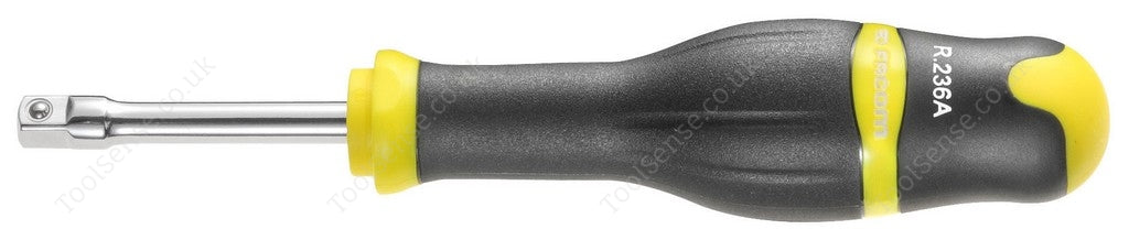 Facom R.236AF Fluorescent ToolS 1/4" Drive Short Spinner Handle